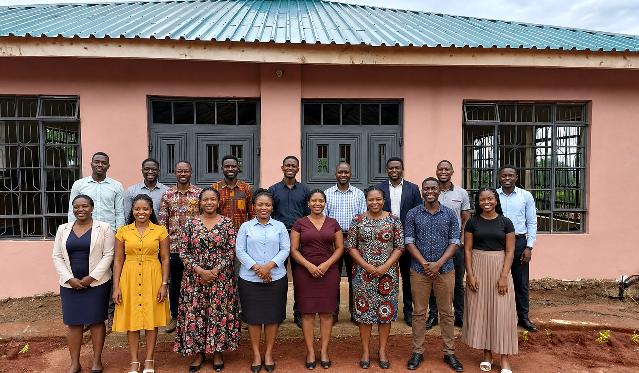 Labl operating team and international partners at the Kenya facility